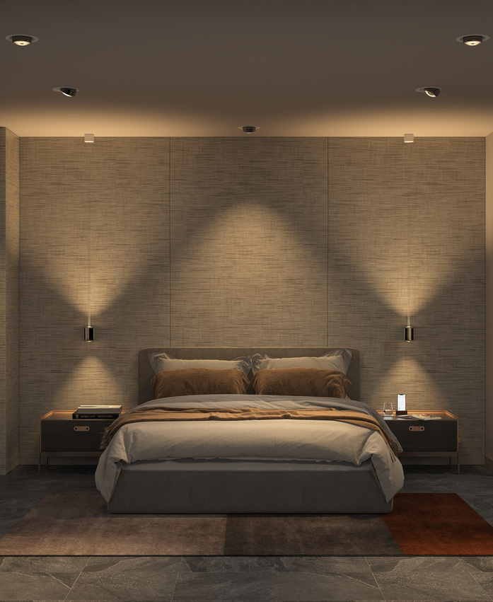 Bedroom 02 c Jet pendantc Flap recessed titan night A 1