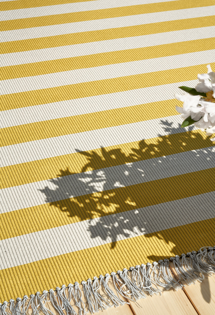 Big Stripe 15420205 yellow light sand ends with fringes woodnotes