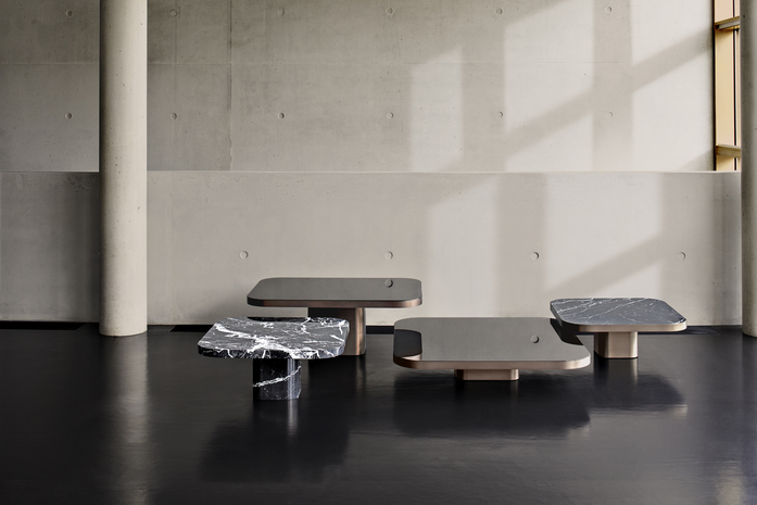 Classi Con bow coffee table no3 marble nero marquina no6 no4 no2 marble nero marquina hz photo hassos