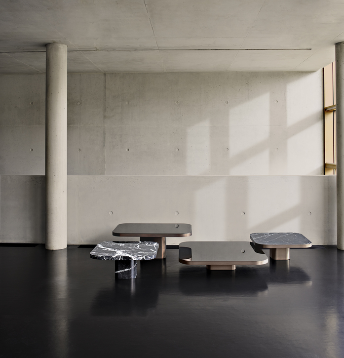 Classi Con bow coffee table no3 marble nero marquina no6 no4 no2 marble nero marquina photo hassos