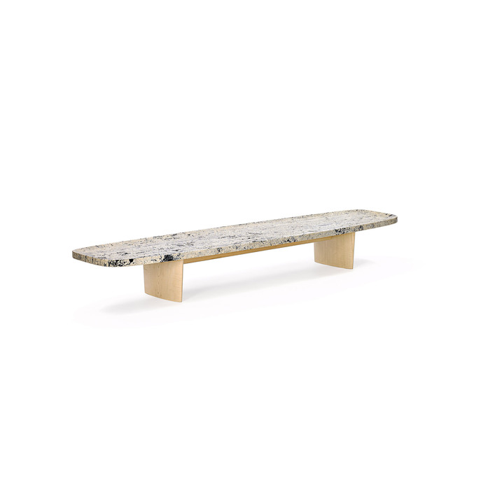 Classi Con materia long table blue stained 40