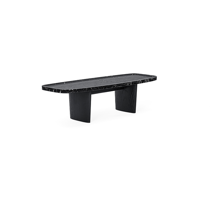 Classi Con materia side table marble nero marquina 40