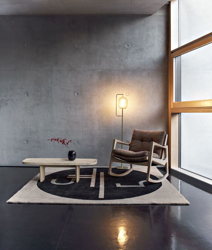 Classi Con st tropez rug materia side table euvira rocking chair lantern light floor lamp medium photo hassos