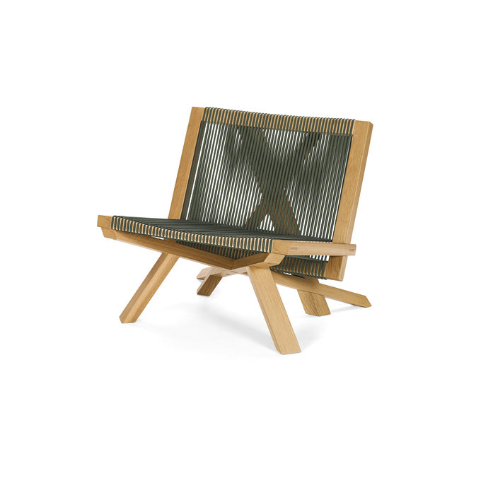 Classi Con volkshaus lounge chair oak green cord 40