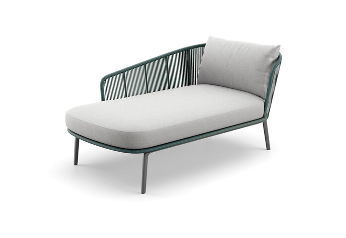 DEDON RILLY Daybed right teal melange