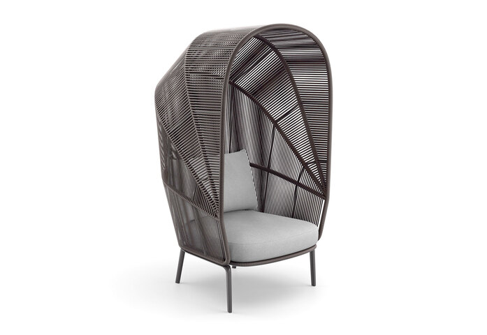 DEDON RILLY Lounge chair incl canopy rosewood touch