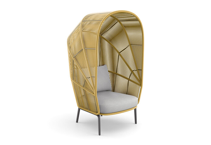 DEDON RILLY Lounge chair incl canopy saffron touch