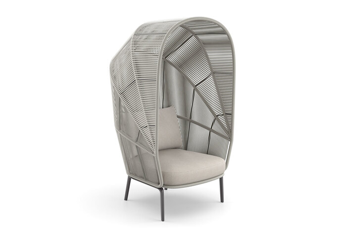 DEDON RILLY Lounge chair incl canopy taupe touch