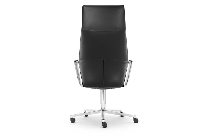 Eyla Hoch Leder Schwarz 5 F Poliert back