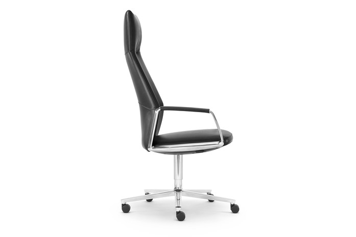 Eyla Hoch Leder Schwarz 5 F Poliert side