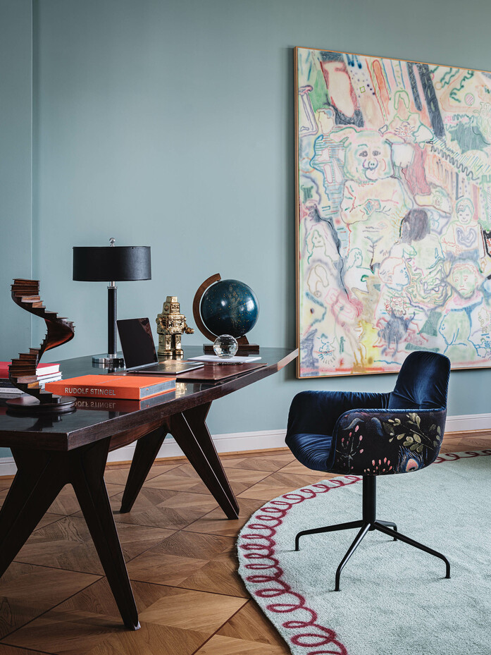 FF Leya Armchair High BLAU Setting