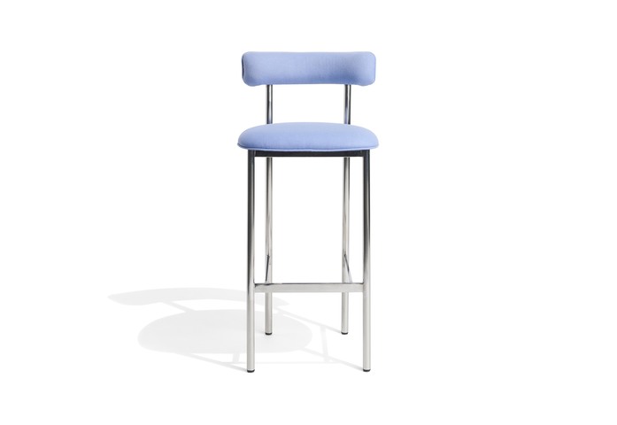 Font Light Stool Kvadrat Divina 676 Polished Steel
