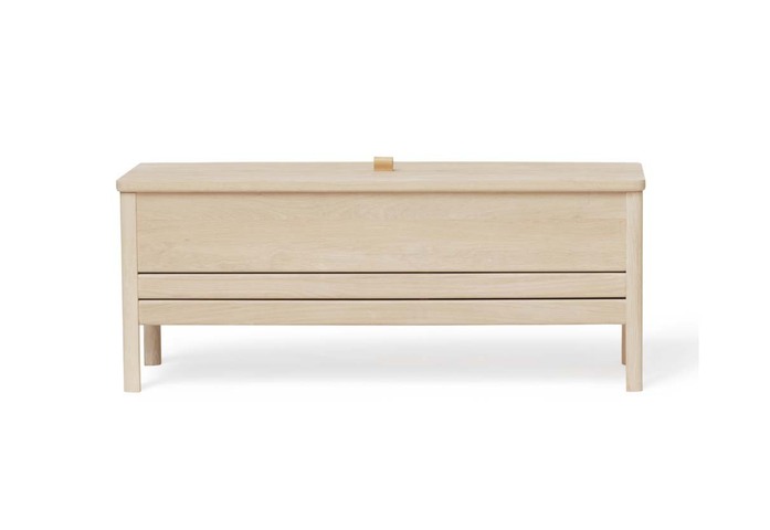 Form and Refine A Line Storage Bench 111 White oak front