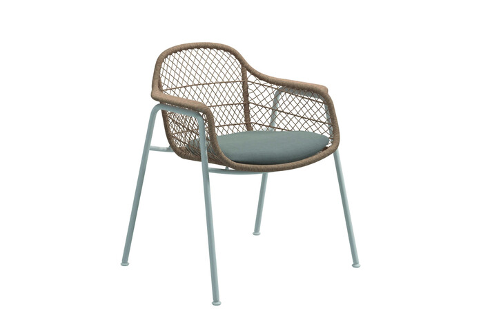 Fresco Dining Chair with Arms Fife Canvas Grey