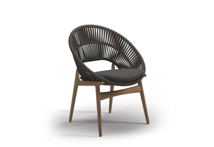 GLOSTER BORA DINING CHAIR Umber Blend Coal