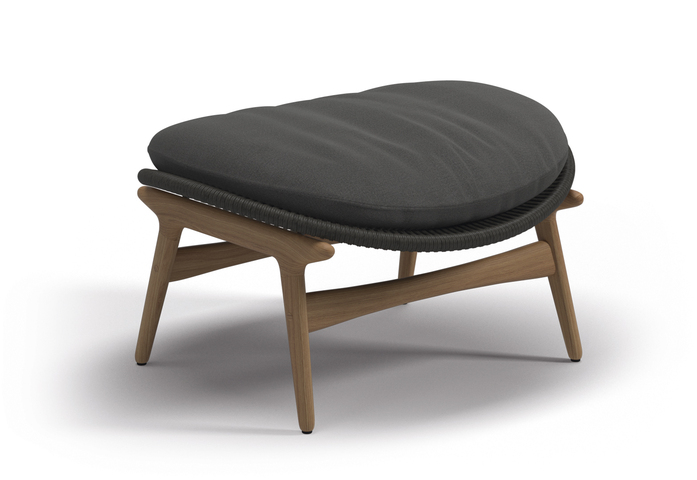 GLOSTER BORA OTTOMAN Umber Blend Coal