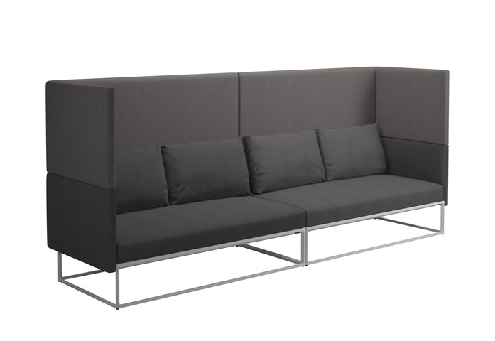 GLOSTER MAYA COVE 308cm Sofa White Blend Coal Granite