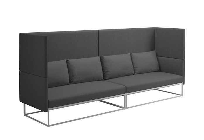 GLOSTER MAYA COVE 308cm Sofa White Cameron Anthracite Anthracite