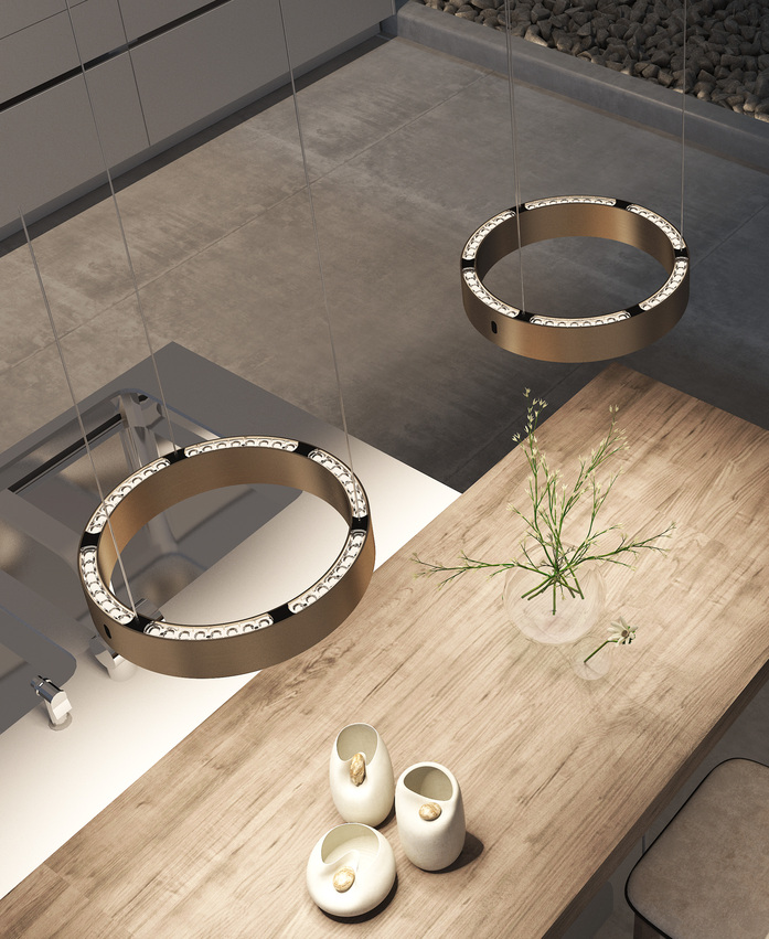 Kitchen 01 c Space pendant bronze B 2 night