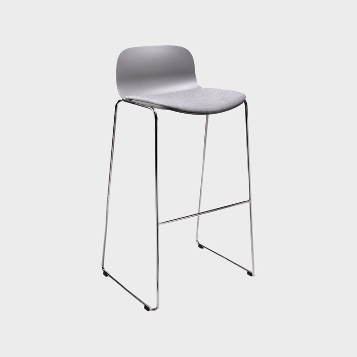 MATERIA Neo lite bar stool Sh780 Upholstered grey front