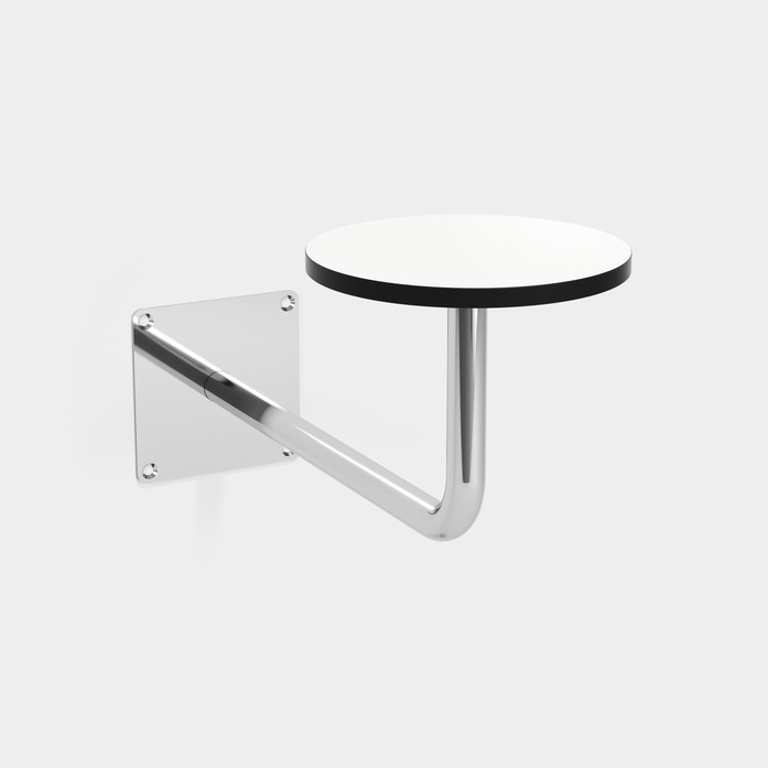 MATERIA lean in table white chrome