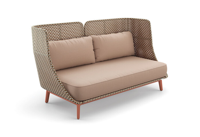 MBARQ 3 Seater high backrest chestnut