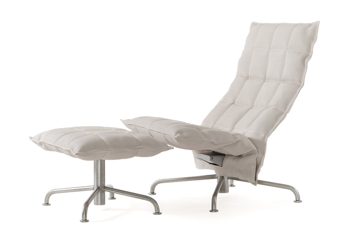 Narrow 46027 Swivel k chair 46037 k Ottoman star base Sand stone white upholstered
