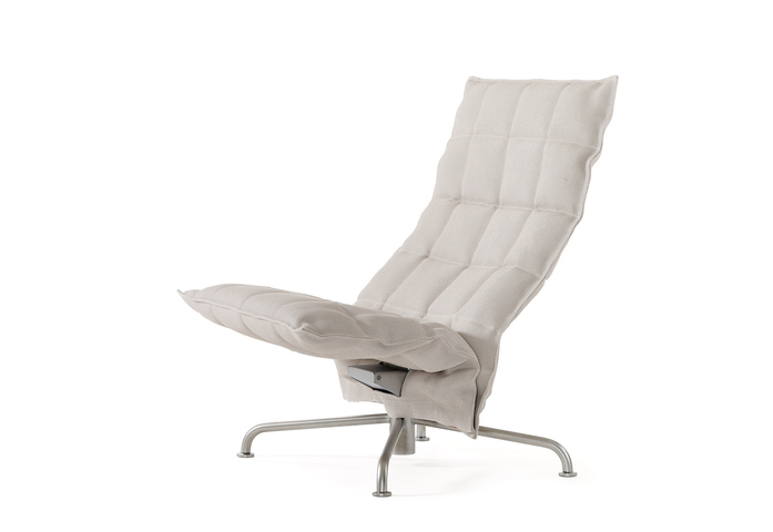Narrow 46027 Swivel k chair star base Sand stone white upholstered