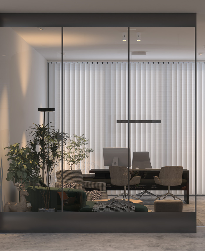 Office 01 manager 1 c Blade pendant Lc Space floorc Jet wall