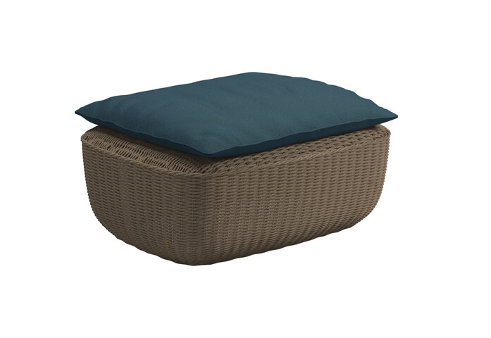 Omada Ottoman Tuck Denim