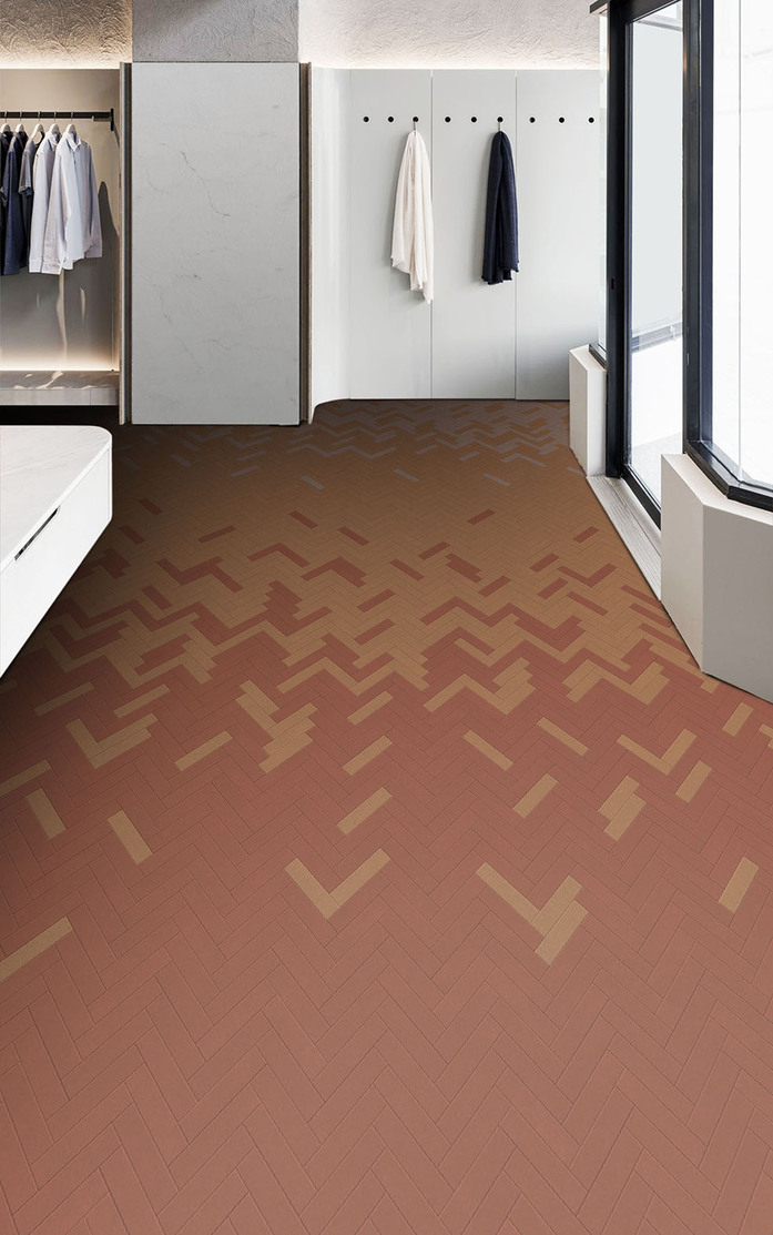 Pattern 329 Studio Moods Herringbone Small Gradient Desert Crayola 533 454 562