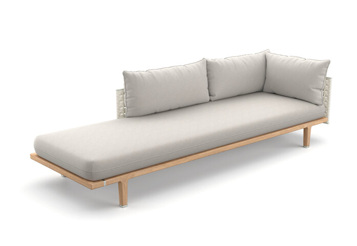 SEALINE extended Daybed left silver beige
