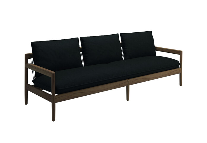 Saranac 3 Seater Sofa Fife Ebony