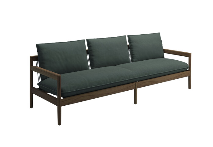 Saranac 3 Seater Sofa Fife Nickel
