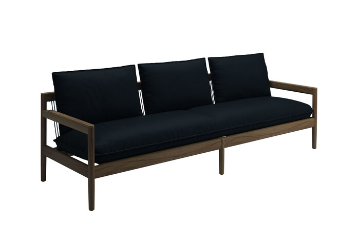 Saranac 3 Seater Sofa Fife Soot Blue