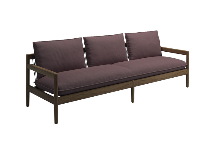 Saranac 3 Seater Sofa Fife Warm Rose