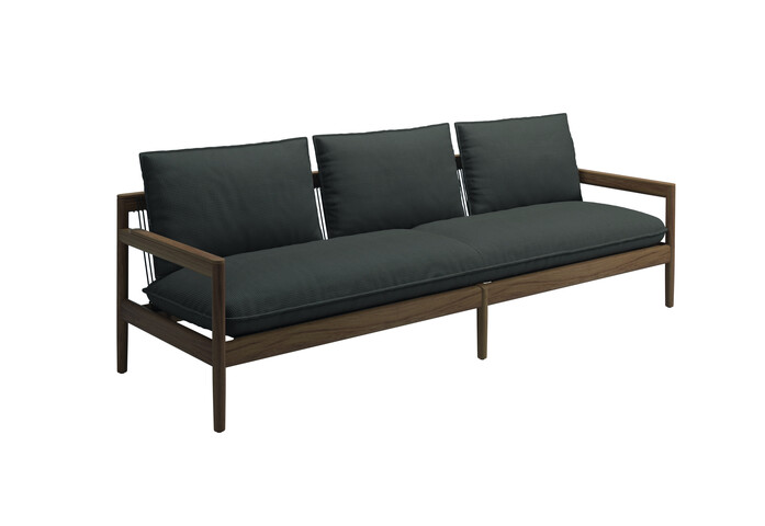 Saranac 3 Seater Sofa Robben Charcoal