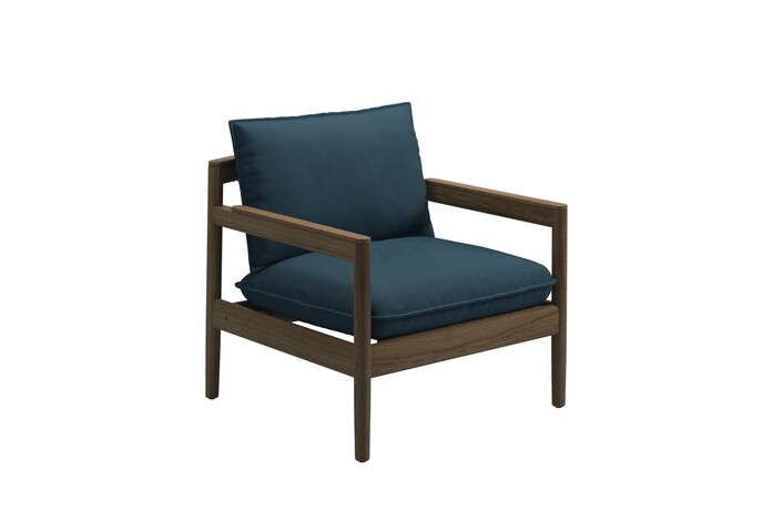 Saranac Lounge Chair Tuck Denim