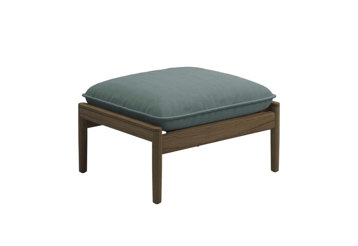 Saranac Ottoman Fife Canvas Grey