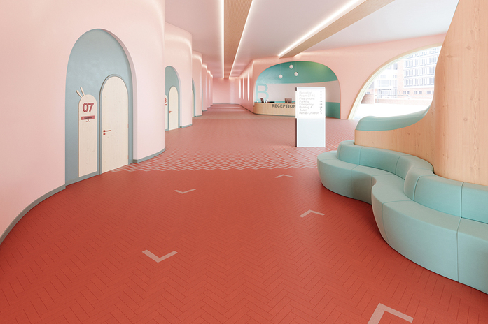 Studio Moods Herringbone Desert Crayola room 21662