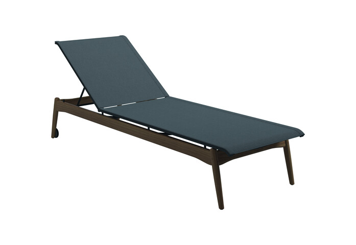 Sway Teak Lounger Meteor Anthracite