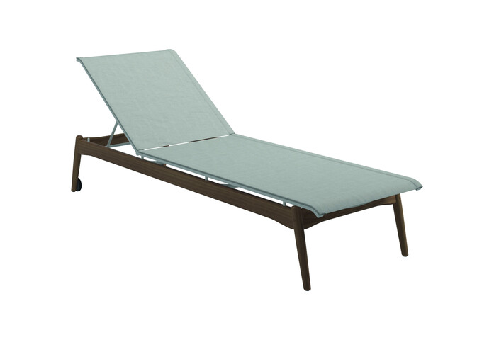 Sway Teak Lounger White Seagull
