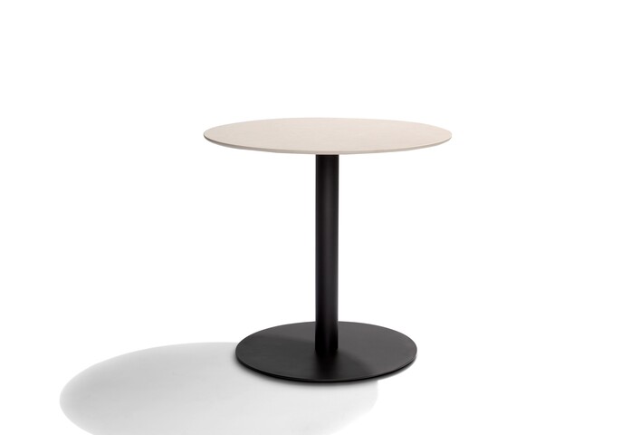 T Table dia 80cm H75cm wenge ceramic linen