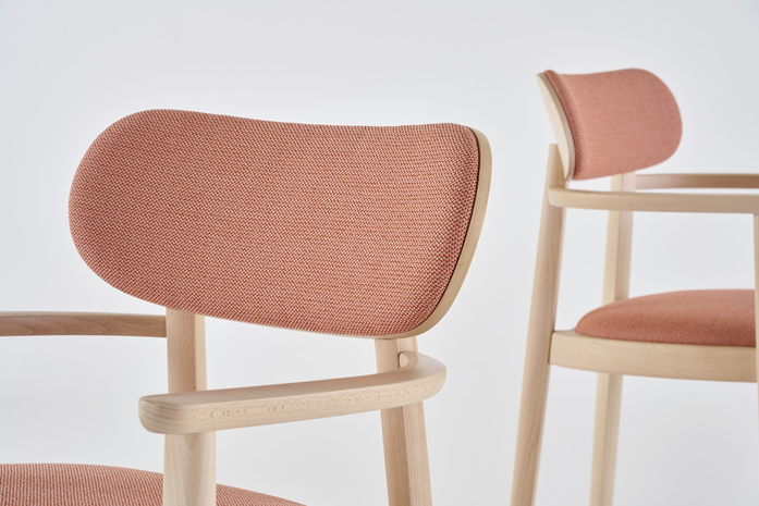 Thonet 118 PFV 119 PF Buche aufgehellt TP107 Credo Grapefruit 807b FF