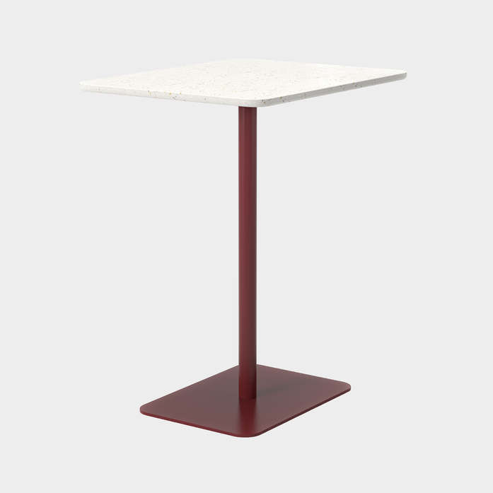 Tinnef Table h90 White Marble Wine Red
