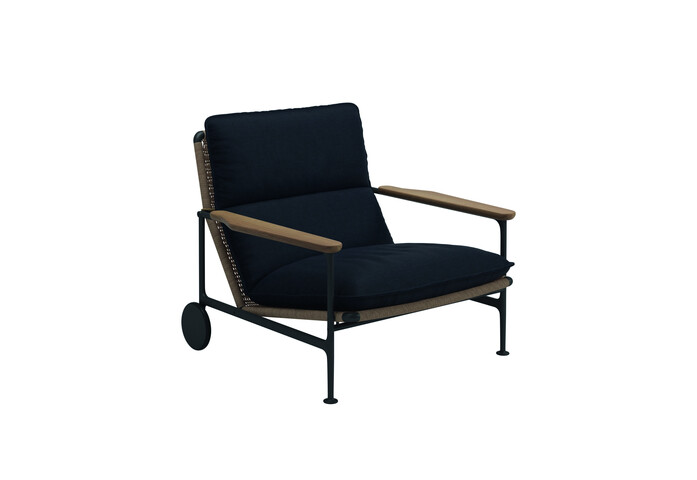 Zenith Lounge Chair with Teak Arms Fife Shadow