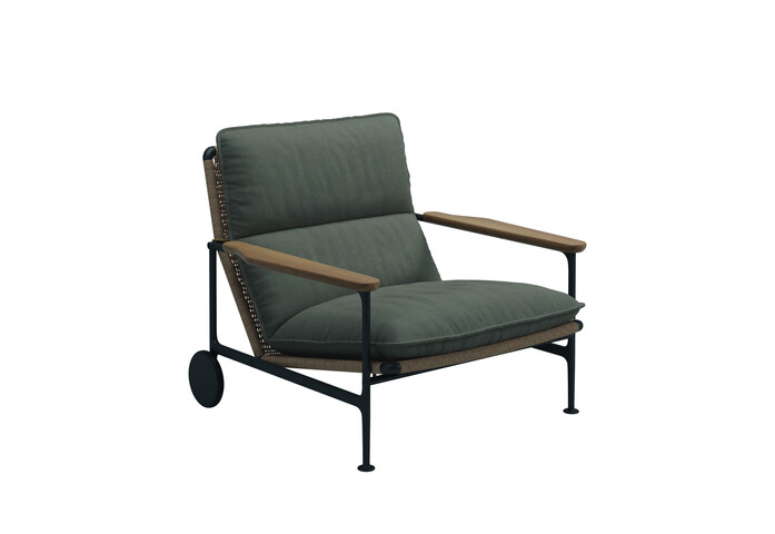 Zenith Lounge Chair with Teak Arms Fife Vesterhav Sand