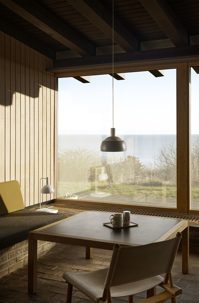B FJ Elements Fredericia Living Room White Table Grey Pendant OFF 1496