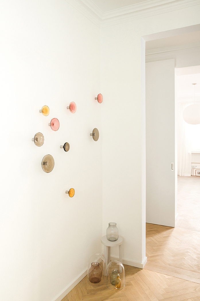 Bulb wandhaken glas mundgeblasen colours schoenbuch am 1