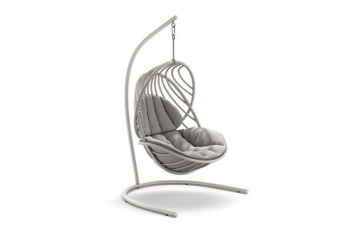 Dedon still kida hanging lounge chair ease touch with lipari base